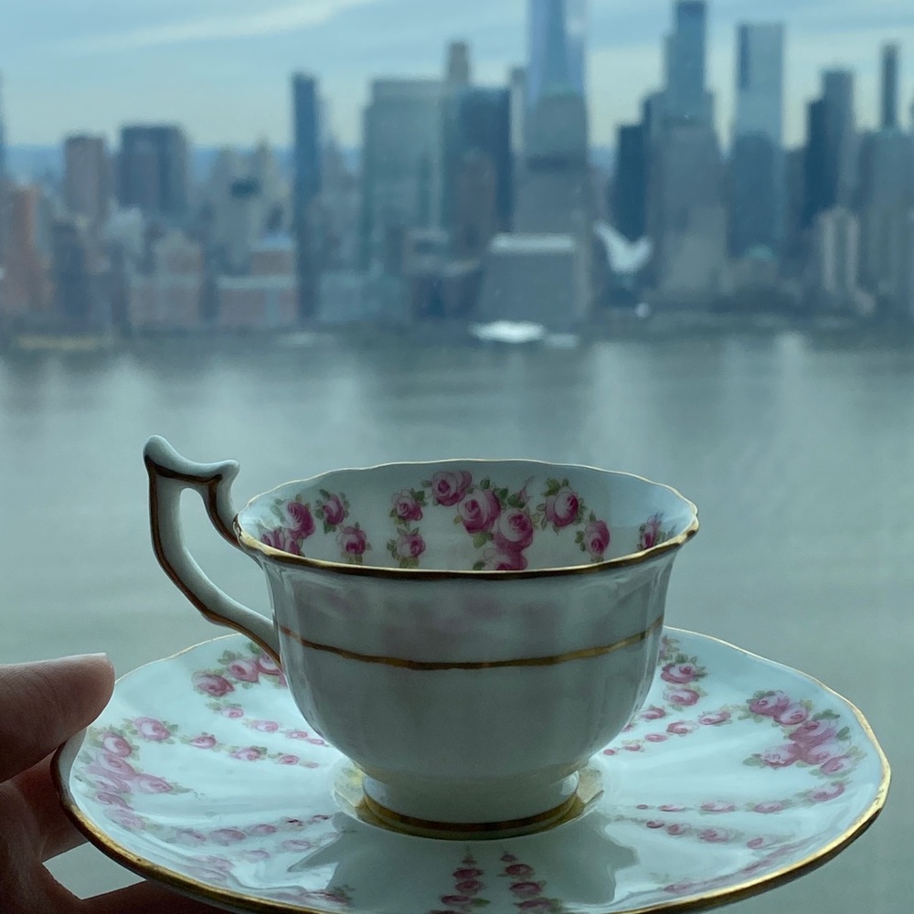 Collectible Cauldon England floral rare vintage tea cup and matching saucer